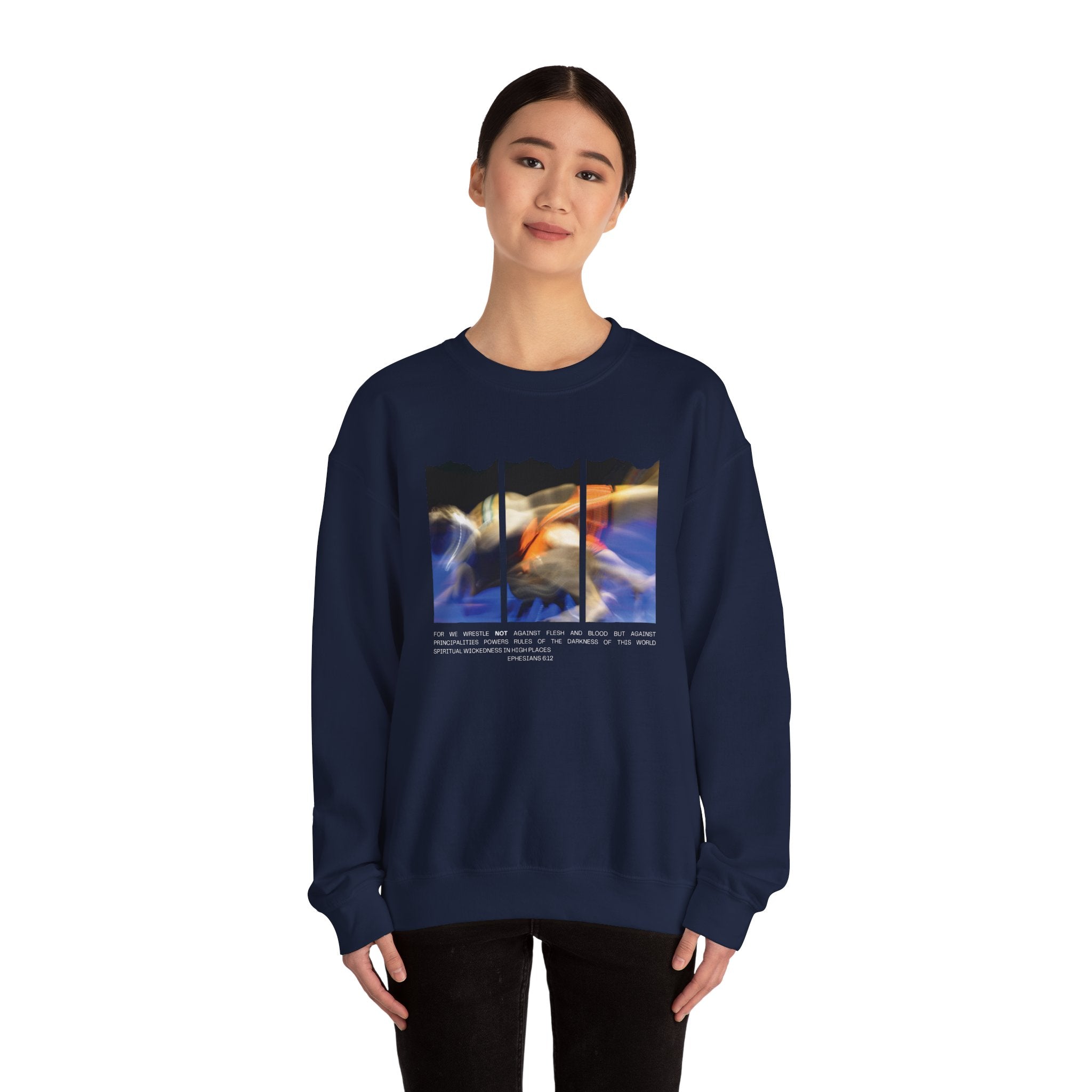 We wrestle not...Crewneck Sweatshirt — Stand Royal Collection - Pre-Sale